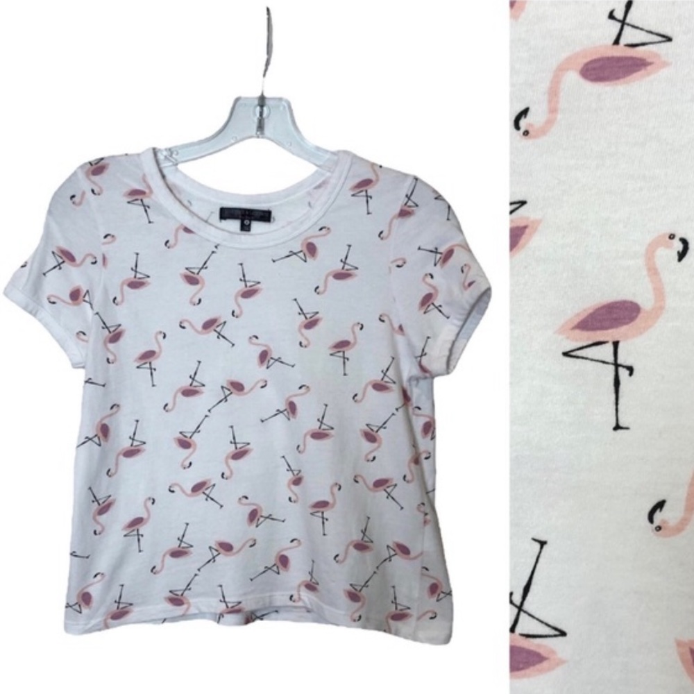 Love Peace & Lazy Days Pink Flamingo Cotton Tee